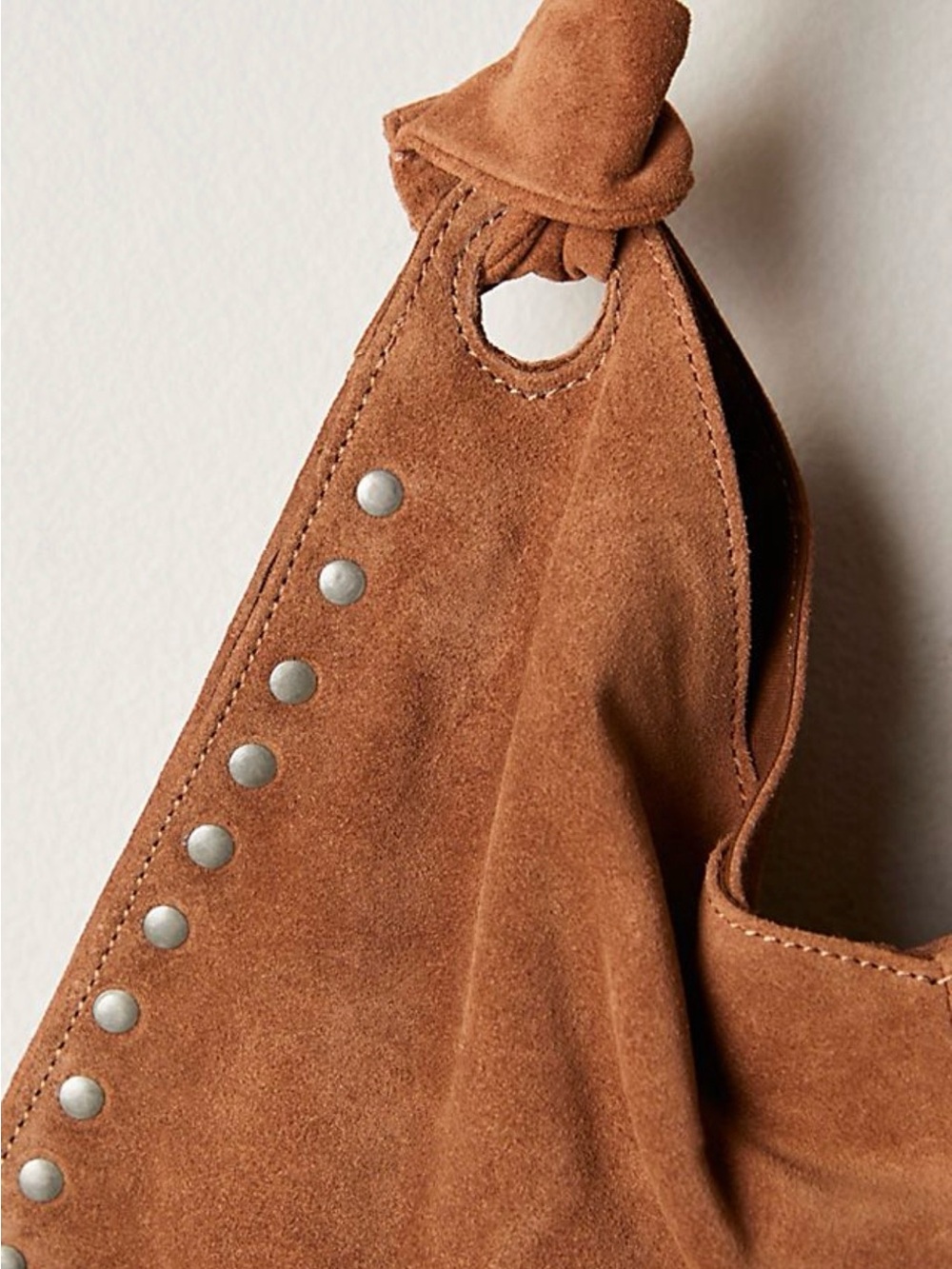 Free People Suede Studded Hobo Tote - Brown - Picture 2 of 6